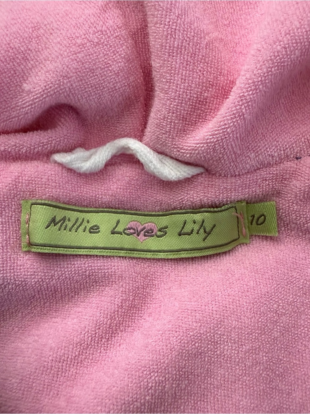 Millie Loves Lily Floral Rain Jacket with Pink Hood Size 10 - Picture 4 of 5